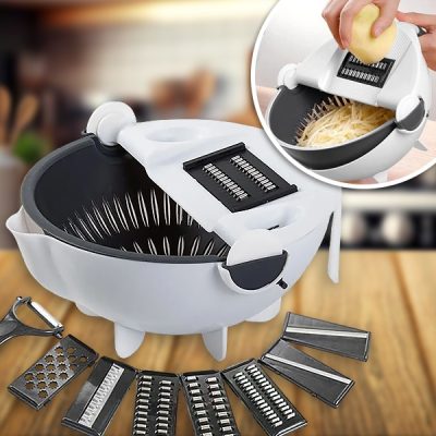 9 in 1 Gemüseschneider mit Abtropfkorb | SORTEX